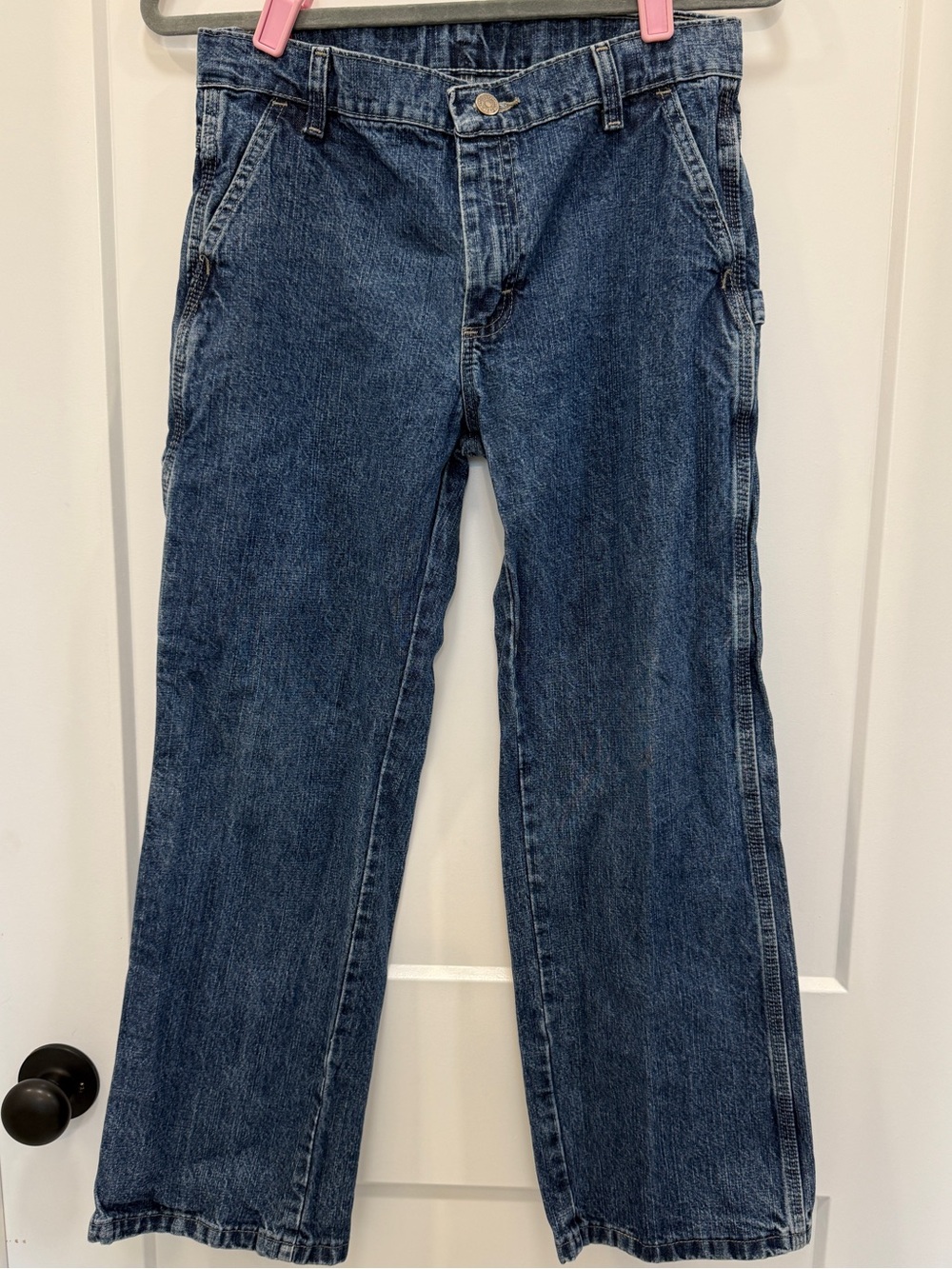 Size 12 Husky Boys Wrangler Blue Carpenter Style Husky Jeans